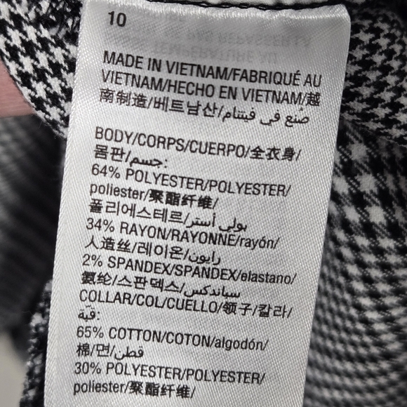 Maison Jules Black and White Checkered Mini Dress - Picture 5 of 8